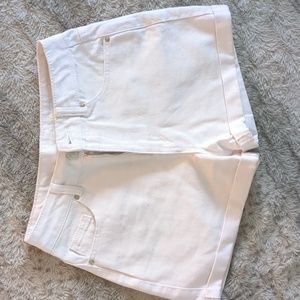 Denim white shorts
